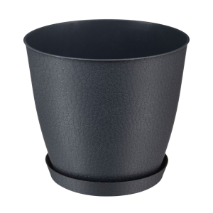 Doniczka z podstawką PELLA 14,5cm antracyt